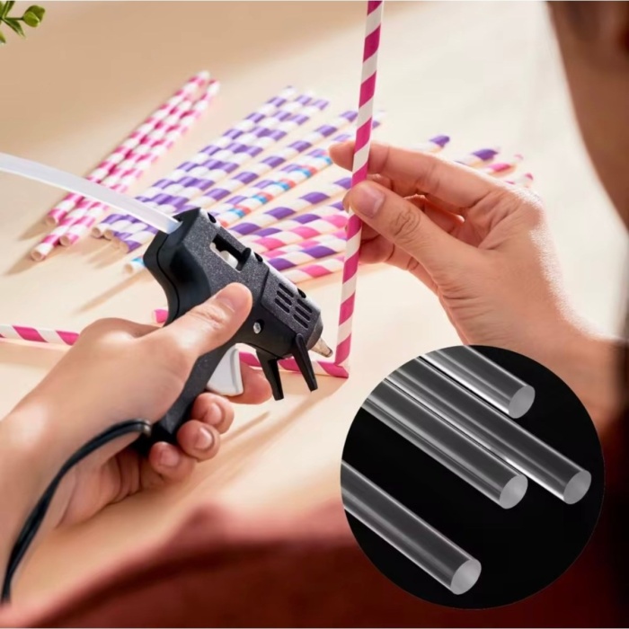 ® Yeni Ürün Silikon Tabancası İçin İNCE Silikon Çubuk 10’lu PaketŞeffaf